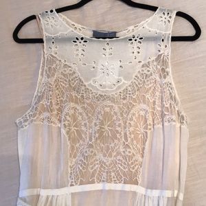 Anthropologie Creamy Lace Dress